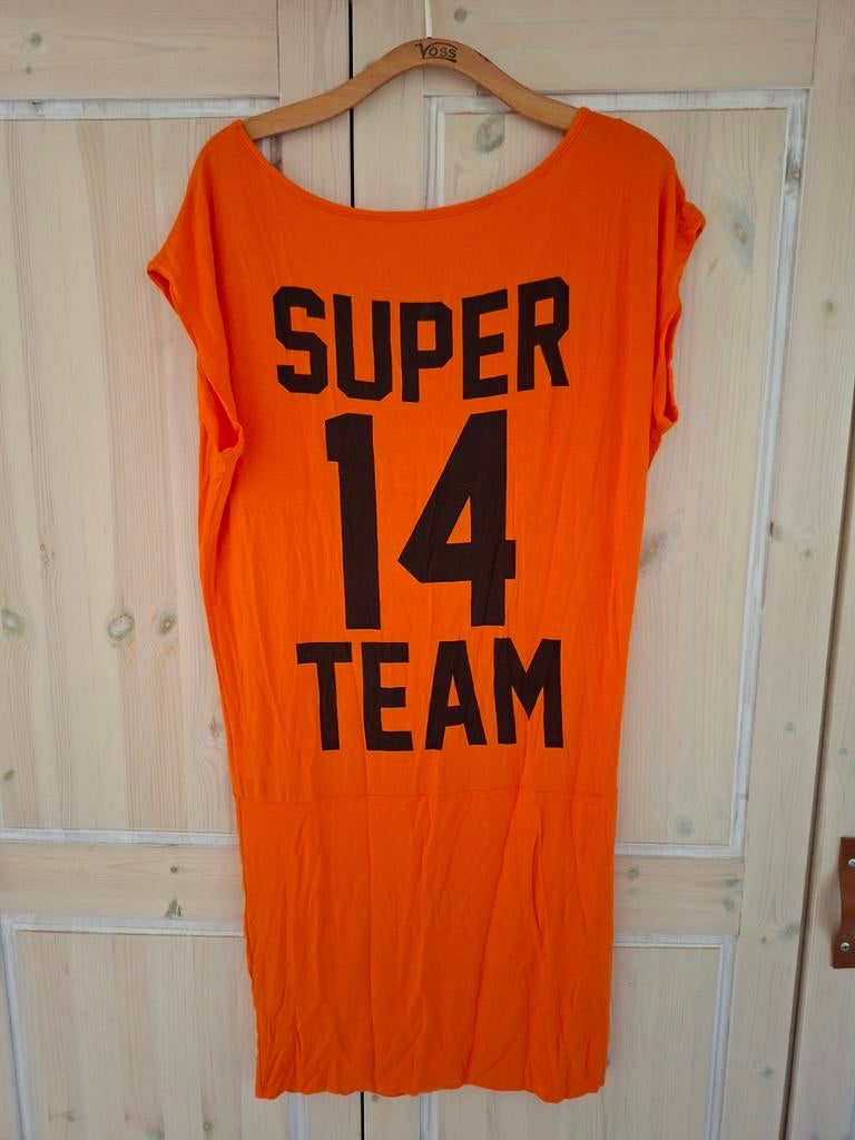 Supertrash koningsdag WK voetbal jurk / lang shirt, Maat 38/40 (M), Supertrash, Oranje, Ophalen of Verzenden