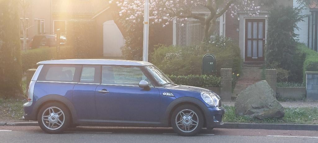 Mini Clubman 1.6 Cooper S 128KW 2009 Blauw, Auto's, Voorwielaandrijving, 4 cilinders, Leder en Stof, Stationwagon