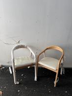 4 x Design eetkamerstoelen minimalistisch strak naturel hout, Ophalen, Bruin, Hout, Vijf, Zes of meer stoelen