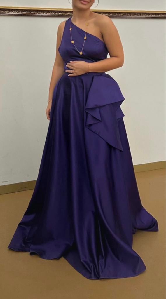 Paarse galajurk met open rug, Maat 38/40 (M), Galajurk, Verzenden, Paars