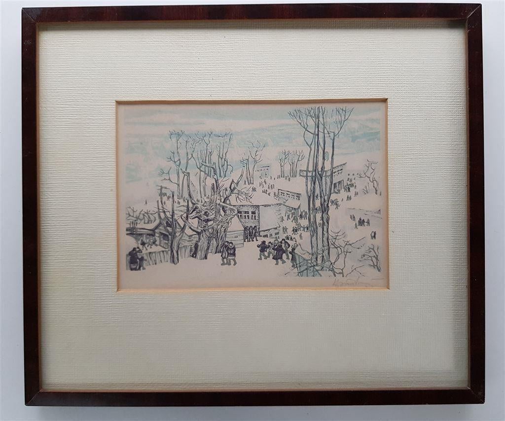 Yury Kriklovensky, kleuren houtdruk,, Ophalen of Verzenden