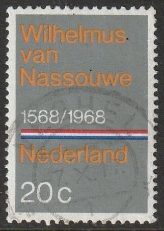 Nederland 1968 908 Wilhelmus, Gest Veghel, Postzegels en Munten, Postzegels | Nederland, Ophalen of Verzenden, Na 1940, Gestempeld