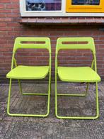 Twee lime-groene Ikea klapstoelen, Ophalen, Zo goed als nieuw, Overige kleuren, Twee