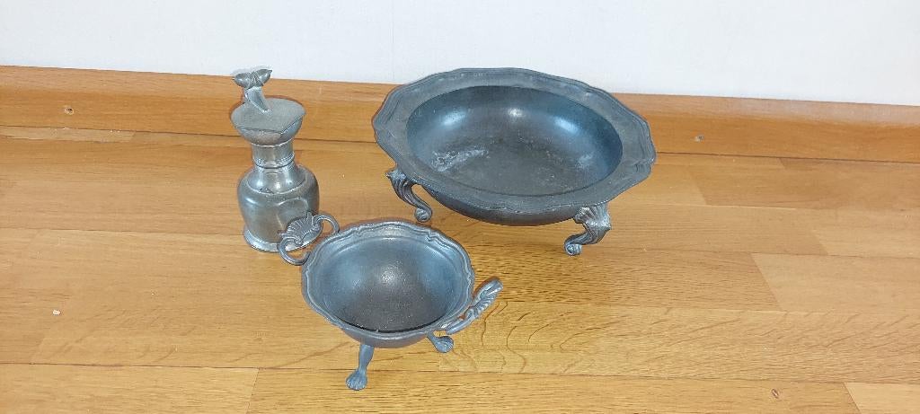 Tinnen fruitschaal kannetje, Antiek en Kunst, Antiek | Tin, Ophalen