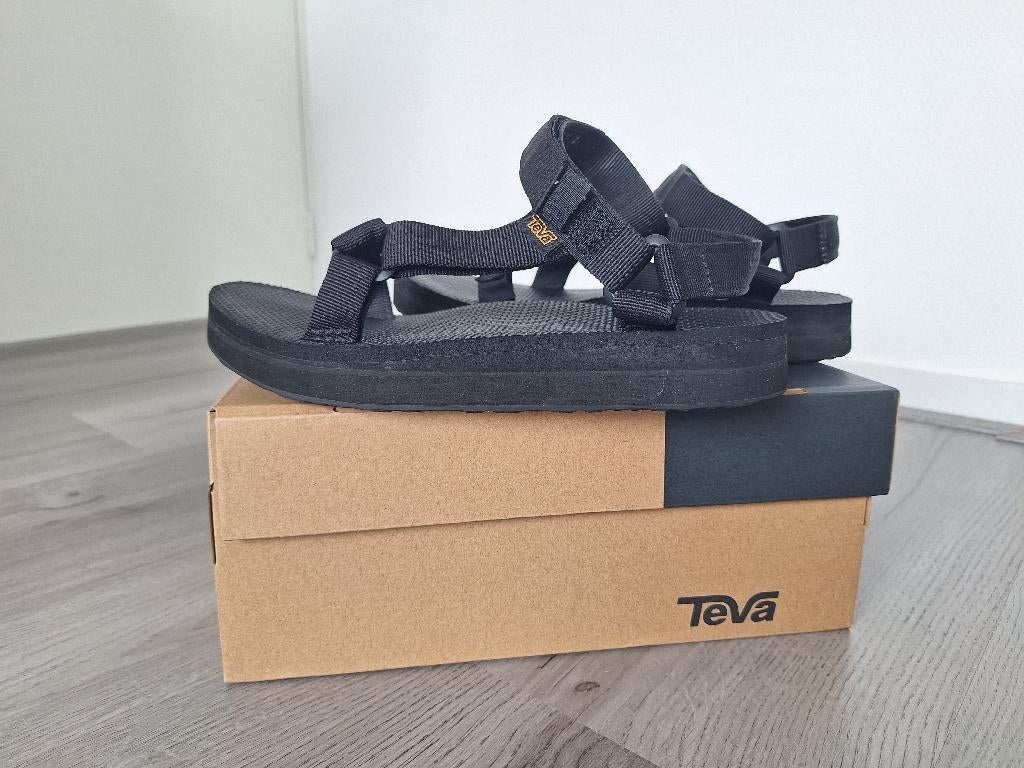 Teva midform, Kleding | Dames, Zwart, Zo goed als nieuw, Teva, Sandalen of Muiltjes