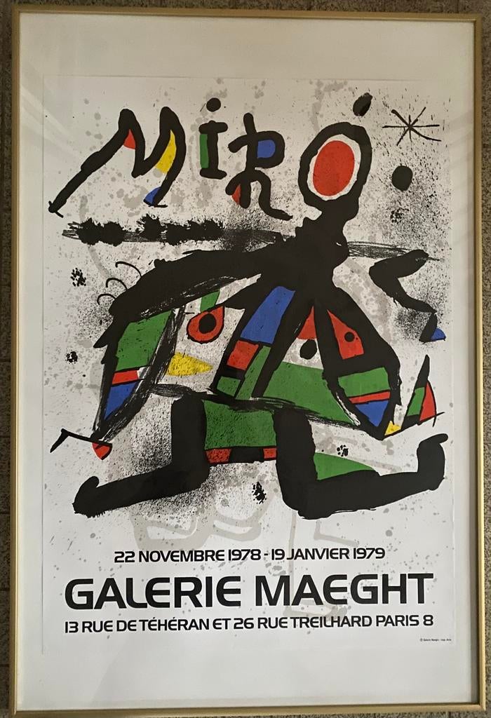 Tentoonstelling affiche Miro in Galerie Maeght Parijs 1979