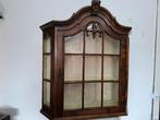 vintage mahonie houten wandvitrinekastje voor aan de muur, Antiek en Kunst, Ophalen