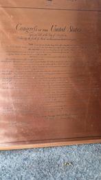 Bill of Rights op Koperen Plaat - Historisch Document, Ophalen of Verzenden