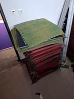 Ruim 150m2 kantoortegels, Ophalen, Zo goed als nieuw, Rood, Tapijttegels