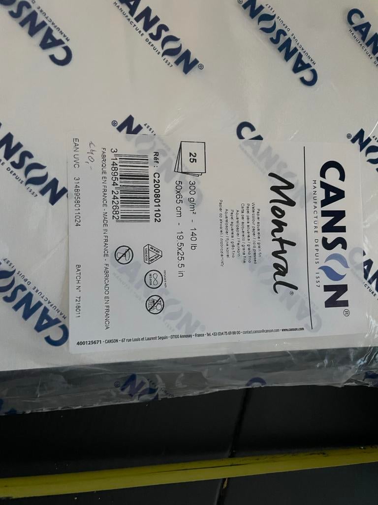 Canson Montval Aquarelpapier 300g/m² - 25 vellen, Ophalen of Verzenden, Nieuw, Papier, Schets- of Tekenboek