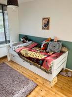 Houten bed met onderschuifbed en lades Rockwood, 85 tot 100 cm, Gebruikt, 180 cm of meer, Ophalen