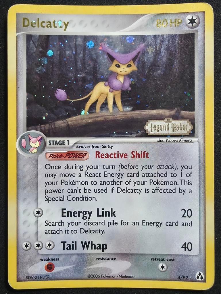 Delcatty 4/92 Reverse Holo EX Legend Maker Vintage Pokémon, Ophalen of Verzenden, Zo goed als nieuw