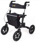 Lichtgewicht Rollator met Luchtbanden -Parkeerrem - Zwart, Ophalen of Verzenden, Opvouwbaar, Zo goed als nieuw