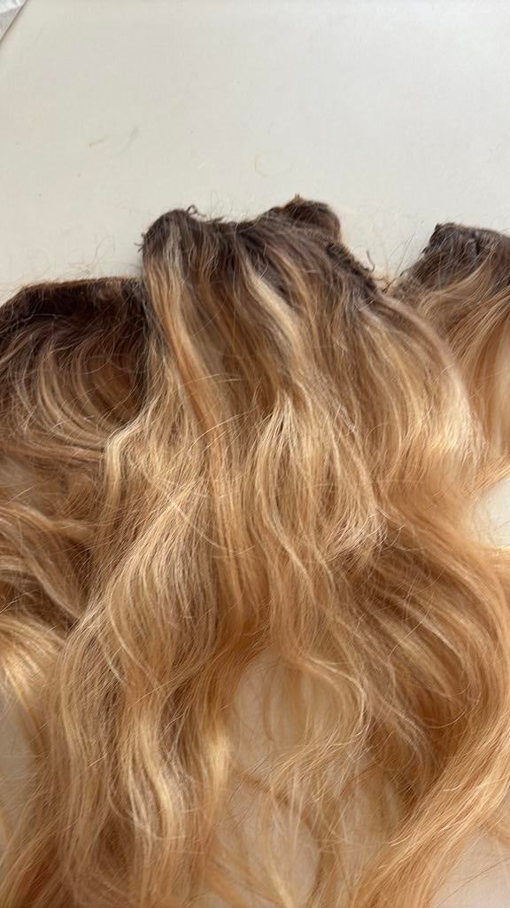 Extenstion echt haar human, Ophalen of Verzenden, Zo goed als nieuw, Pruik of Haarverlenging