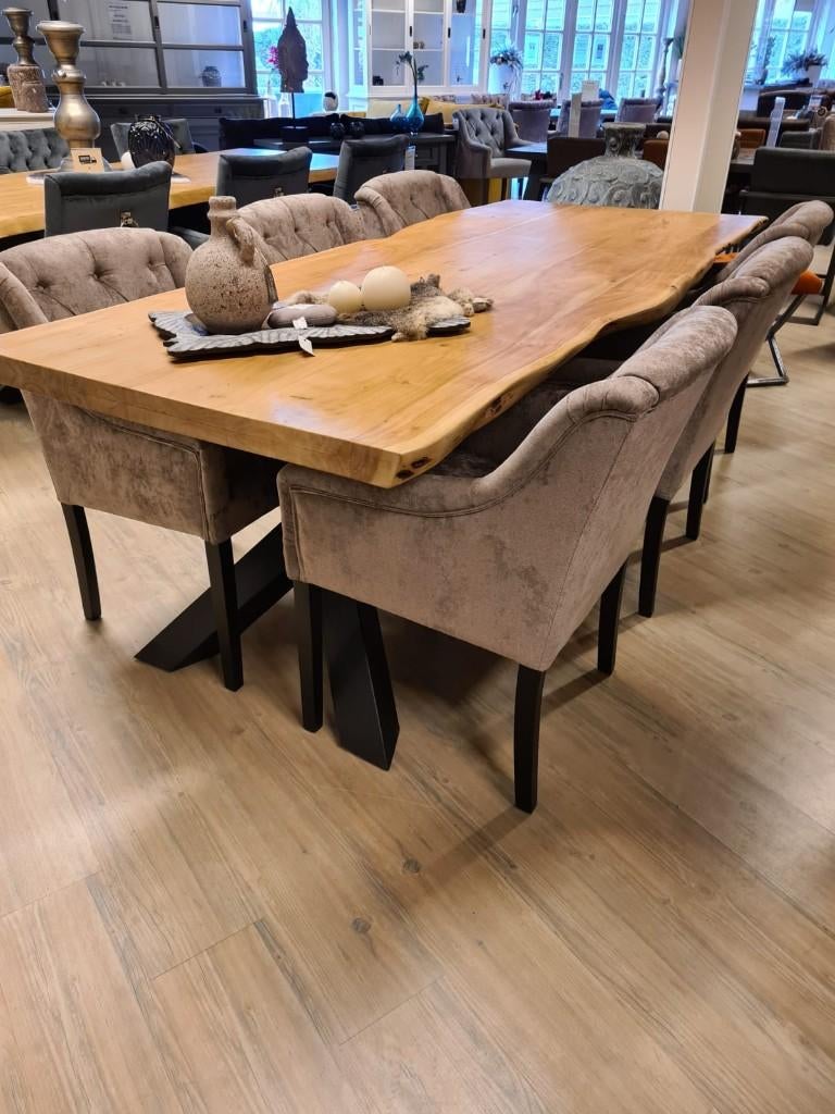 *ACTIE* Landelijke Eetkamerstoel Nikky Stel Zelf Samen, Overige kleuren, Ophalen of Verzenden, Stof, Vijf, Zes of meer stoelen