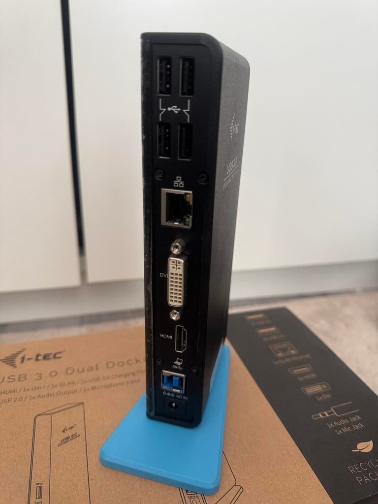 I-TEC USB 3.0 Dual Docking Station - Zo Goed Als Nieuw, Computers en Software, Dockingstations, Laptop, Ophalen of Verzenden, Zo goed als nieuw