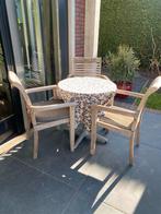 Teakhouten tuinstoelen, Ophalen, Gebruikt, Teakhout