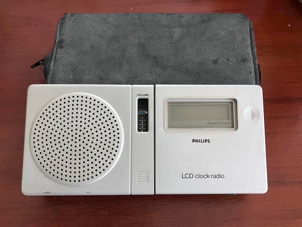 Philips LCD Klok Transistorradio - Vintage Draagbaar, Audio, Tv en Foto, Radio's, Ophalen of Verzenden, Gebruikt, Transistorradio