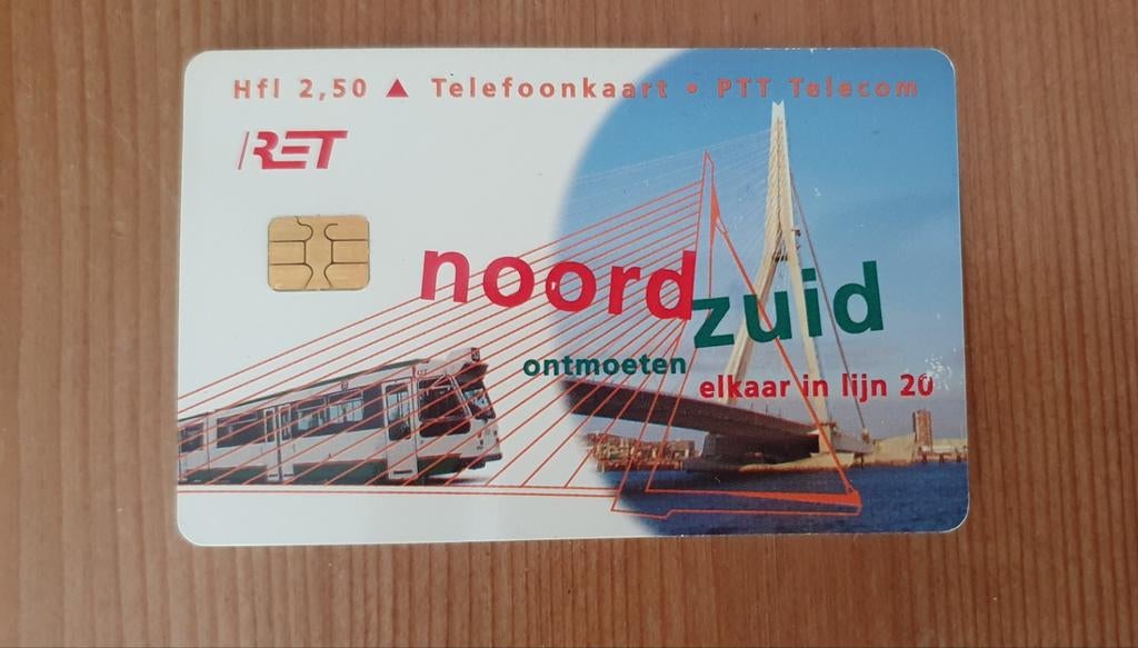 RET telefoonkaart noord-zuid lijn, Ophalen of Verzenden, Nieuw, Bus of Metro, Kaart of Prent