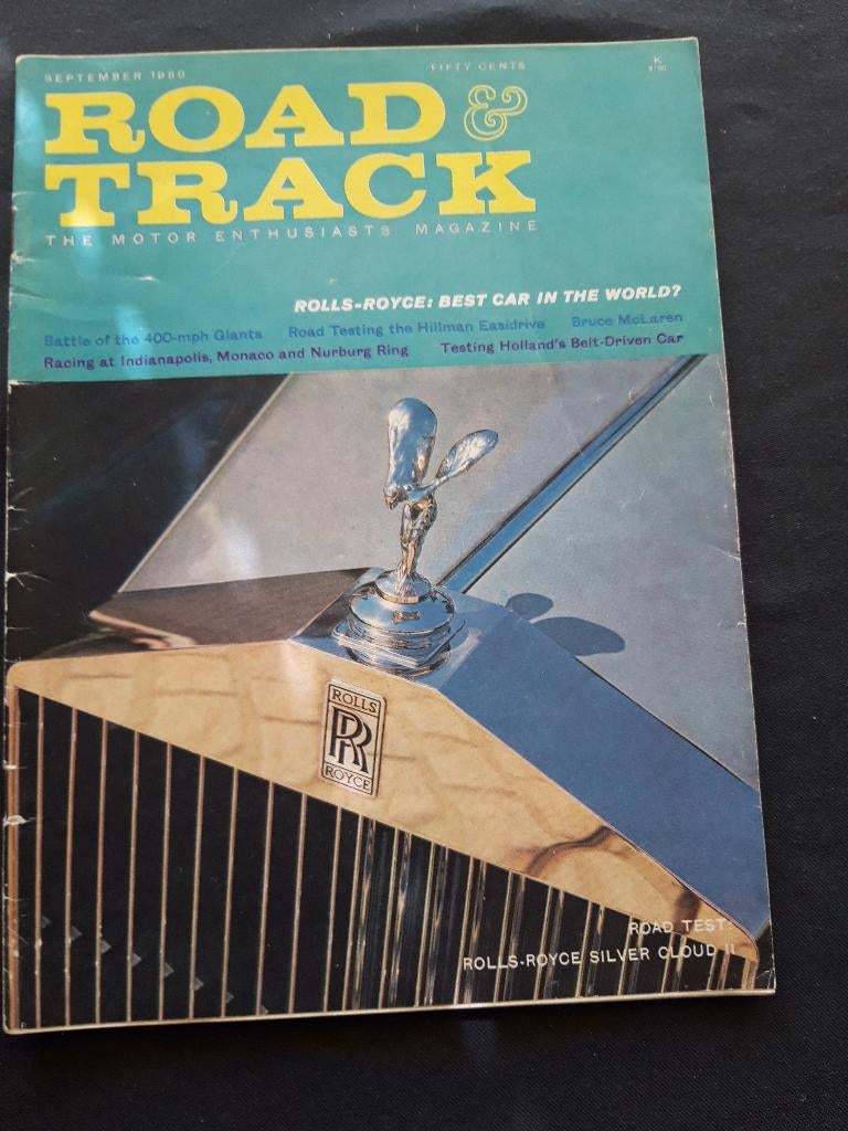 Road & Track sept '60 - Daf 600 - Rolls Royce ,Peugeot 403, Ophalen of Verzenden, Zo goed als nieuw, Algemeen