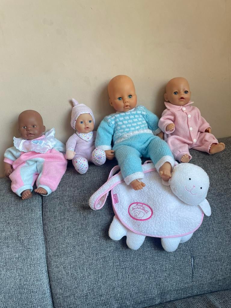 zapf creations poppen  4 stuks, Ophalen of Verzenden, Zo goed als nieuw, Babypop