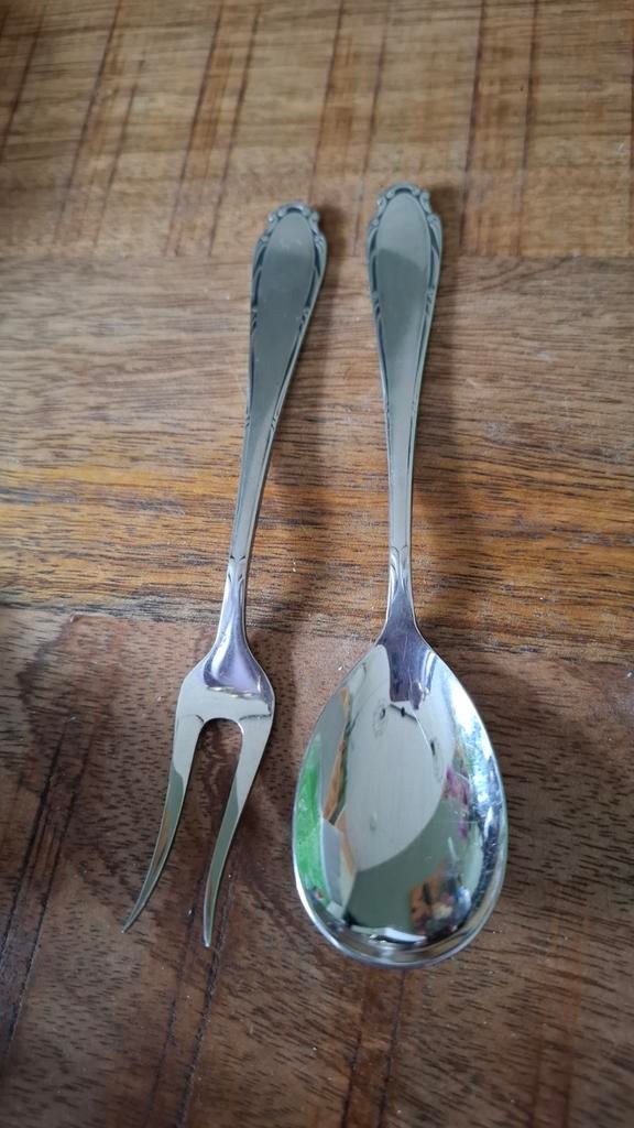 Vintage ZILMETA bestekset: vork en lepel, Ophalen of Verzenden