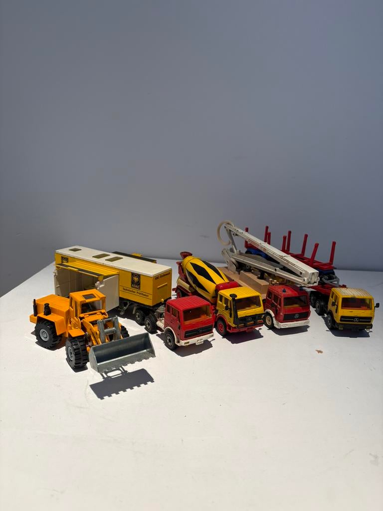 SIKU Mercedes Benz vrachtwagen betonmolen brandweer, Gebruikt, SIKU, Germany, Siku