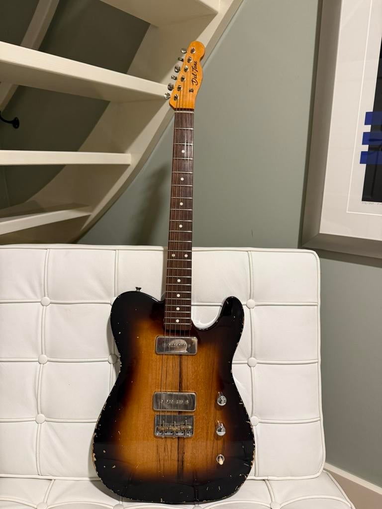 Del Tone custom T style black limba 2021, Muziek en Instrumenten, Snaarinstrumenten | Gitaren | Elektrisch, Ophalen of Verzenden