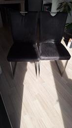 6 eettafel stoelen, antraciet microvezelstof, Ophalen, Grijs, Stof, Vijf, Zes of meer stoelen