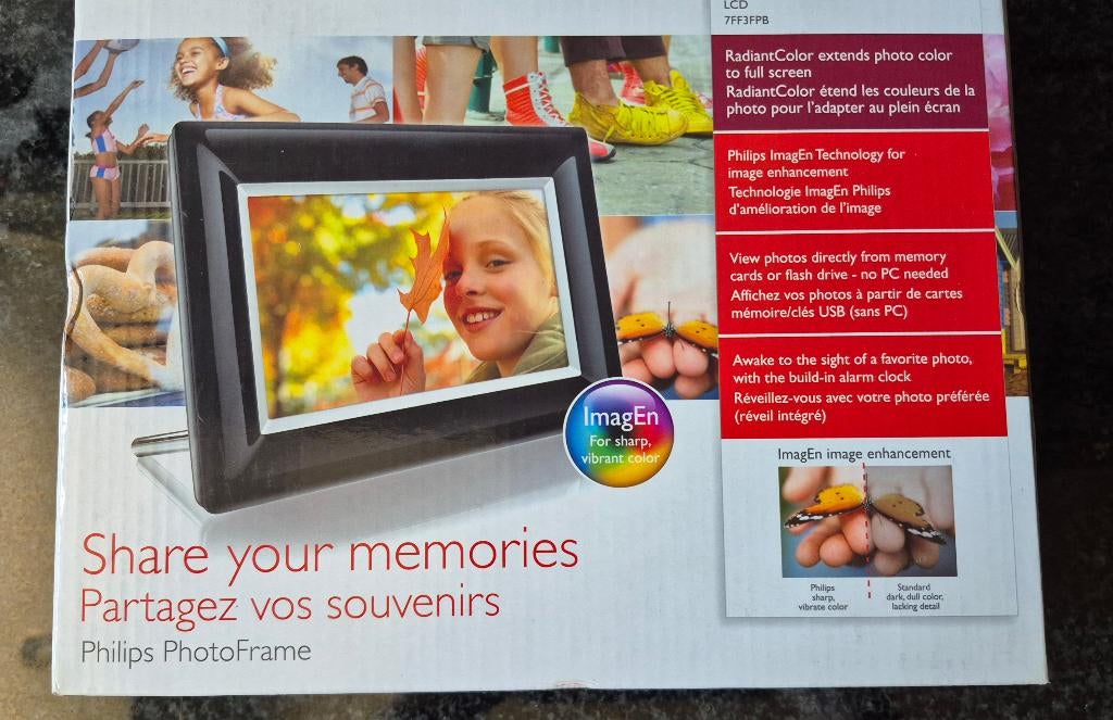 Digitale fotolijst. PhotoFrame 7FF3FPB, Ophalen, Gebruikt, Kleiner dan 8 inch