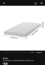 2x IKEA ÅFJÄLL Foammatras, Middelhard, 80x200 cm, Z.g.a.n., Ophalen, Eenpersoons, Zo goed als nieuw, 80 cm