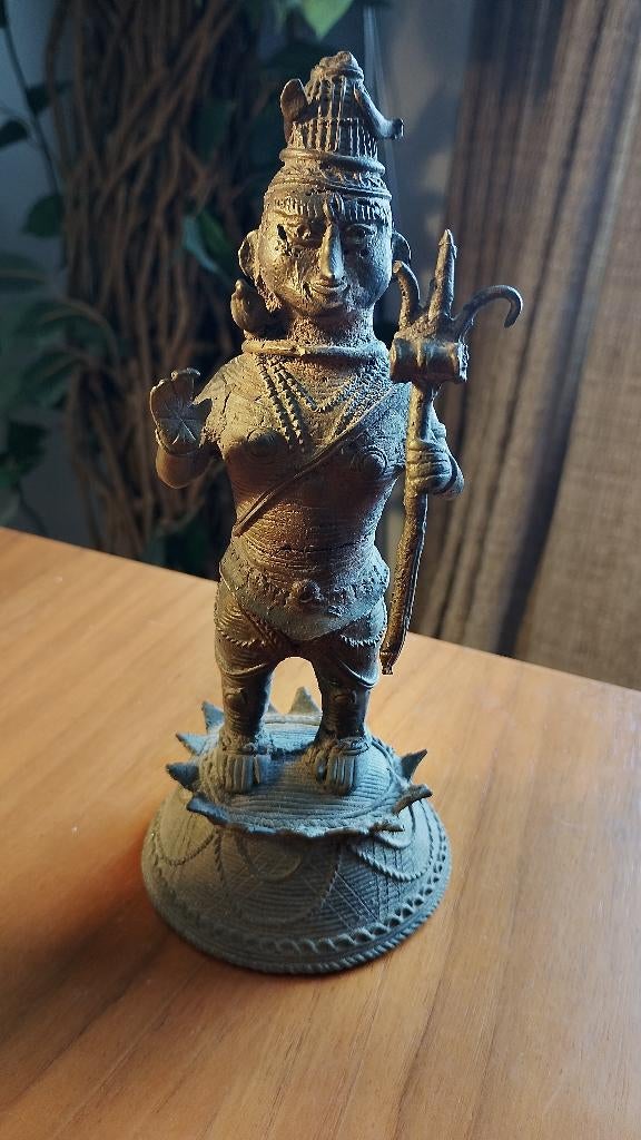 Bronzen Shiva gemaakt met de verloren was methode India, Ophalen
