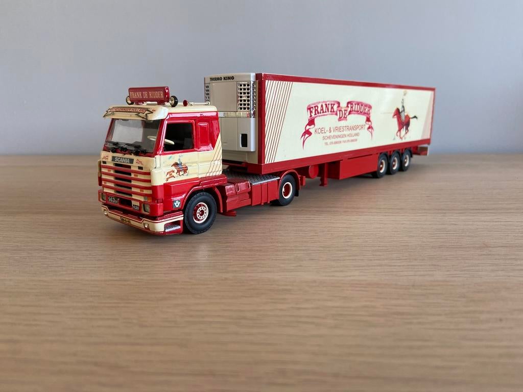 Tekno Scania 143M 420  Frank De Ridder Trekker oplegger, Ophalen, Zo goed als nieuw, Bus of Vrachtwagen, Tekno