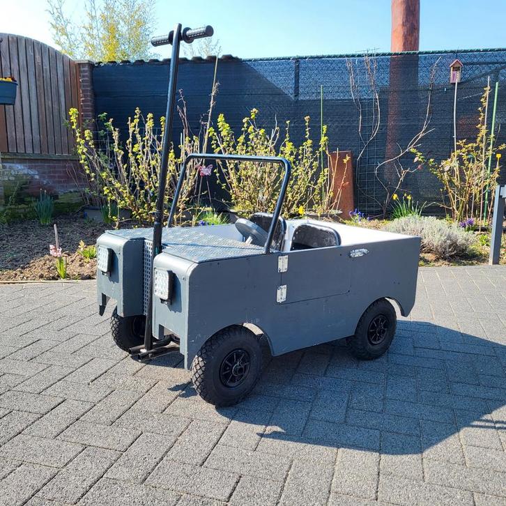 Zelfgemaakte Land Rover Defender bolderkar, Kinderen en Baby's, Speelgoed | Buiten | Voertuigen en Loopfietsen, Gebruikt, Ophalen