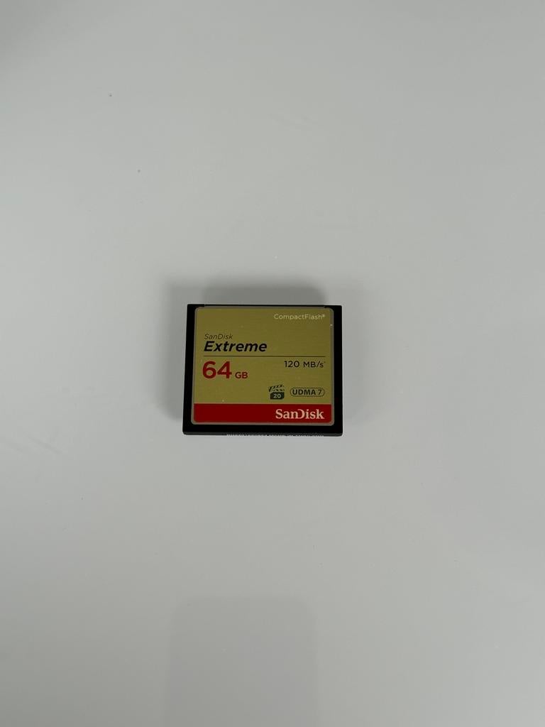 64GB Sandisk extreme Compact Flash kaart (nieuwstaat), Ophalen of Verzenden, Zo goed als nieuw, 64 GB, Fotocamera
