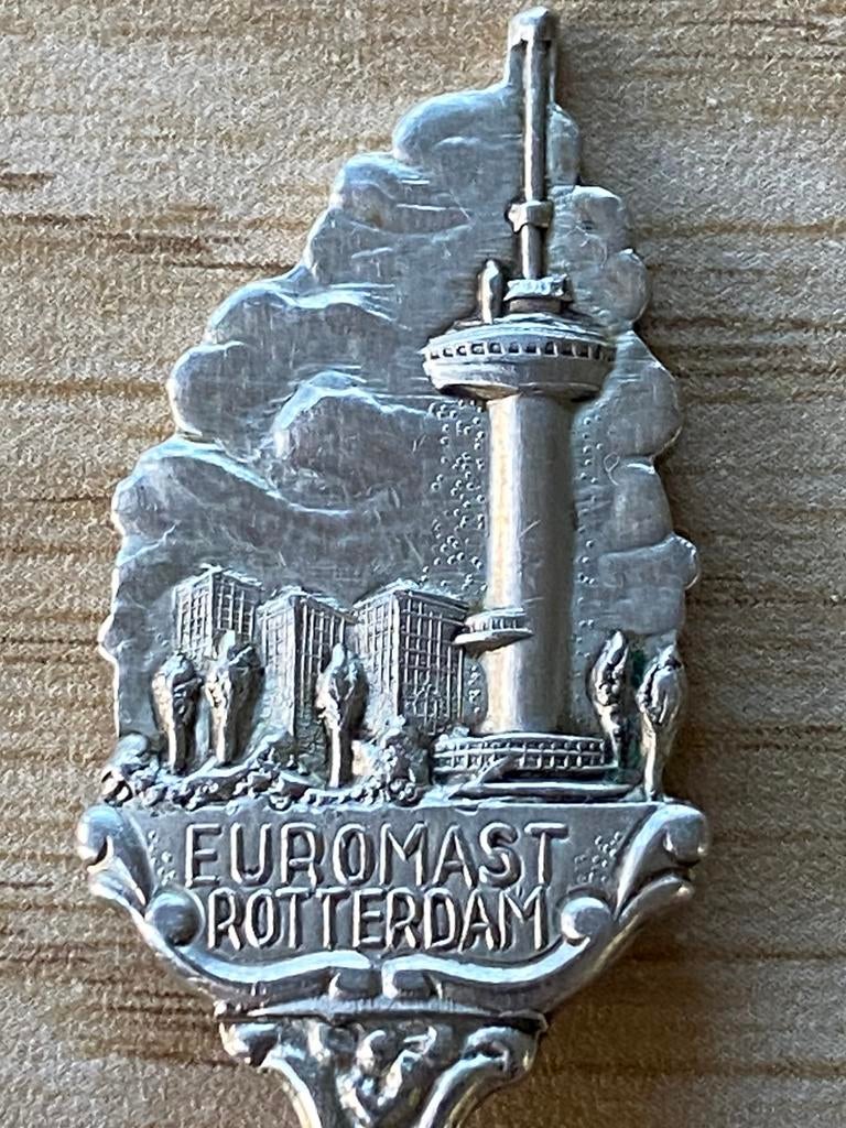 Lepeltje Euro Mast Rotterdam, Antiek en Kunst, Antiek | Bestek, Verzenden