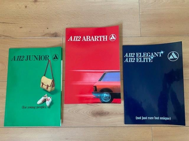 Autobianchi A112 Abarth -Junior -Elegant - Elite - 3 folders, Ophalen of Verzenden, Zo goed als nieuw, Overige merken, Autobianchi