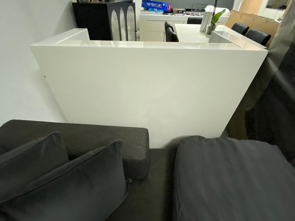 Witte vierkante salontafel, Huis en Inrichting, Tafels | Salontafels, Ophalen, Gebruikt, Vierkant, Minder dan 50 cm