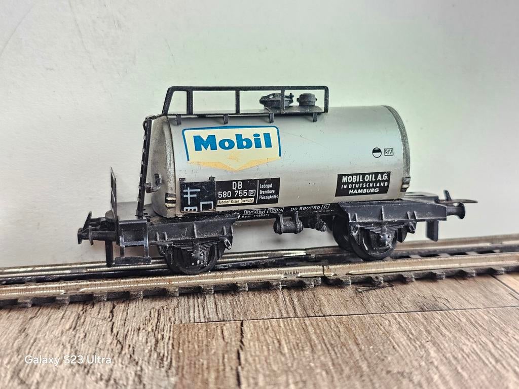 Modeltrein Ho trix-express ketelwagen mobil, Gebruikt, Gelijkstroom, Trix, Wagon