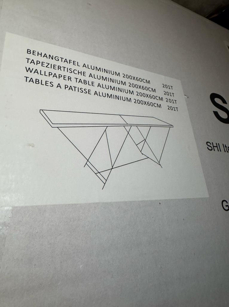 Behangtafel Aluminium 200x60 cm, Ophalen, Zo goed als nieuw