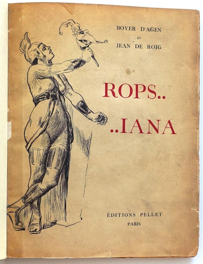 Félicien Rops 1924 Rops...iana 1/500 ex. Fraaie Leren Band, Ophalen of Verzenden