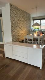 Hoogglans witte kast 190x50, Huis en Inrichting, Kasten | Dressoirs, Ophalen, Gebruikt, 25 tot 50 cm