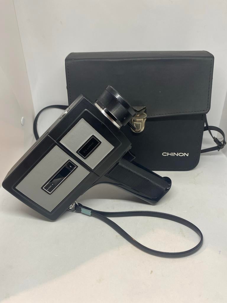 Vintage Chinon 722 Super 8 Cine Camera met tas, Chinion, Ophalen of Verzenden, Chinon Industries was acquired by Kodak Japan in 2004