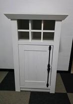 Landelijk dressoir met flessenrek wit houtnerf, Ophalen, Zo goed als nieuw