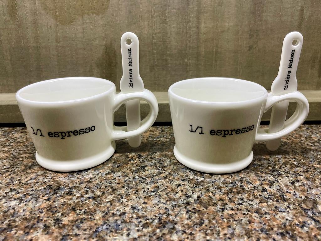 Rivièra Maison Classic - Espresso kopjes nieuw, Huis en Inrichting, Ophalen of Verzenden, Zo goed als nieuw, Overige stijlen, Kop(pen) en/of Schotel(s)