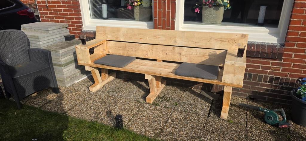 Robuuste handgemaakte tuinbank 210 cm – nieuw”, Tuin en Terras, Tuinbanken, Ophalen, Nieuw, Hout