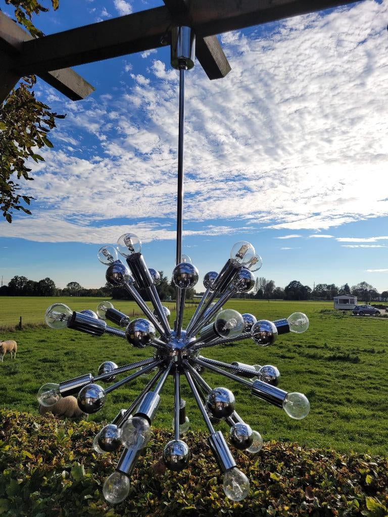 spoetnik lamp sputnik hanglamp sixties fifties retro design, Ophalen, Zo goed als nieuw, Amerikaanse fifties sixties retro vintage design
