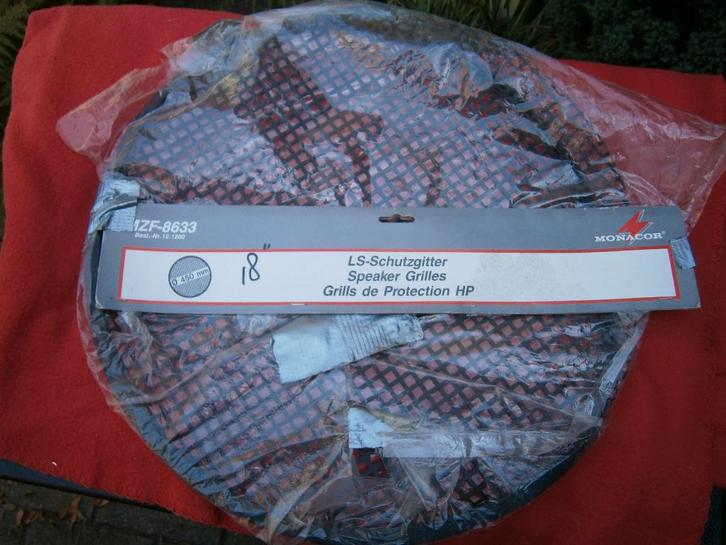 18 inch Luidspreker bescherm rooster zwart met rubber rand, Audio, Tv en Foto, Luidsprekers, Gebruikt, Overige typen, 120 watt of meer