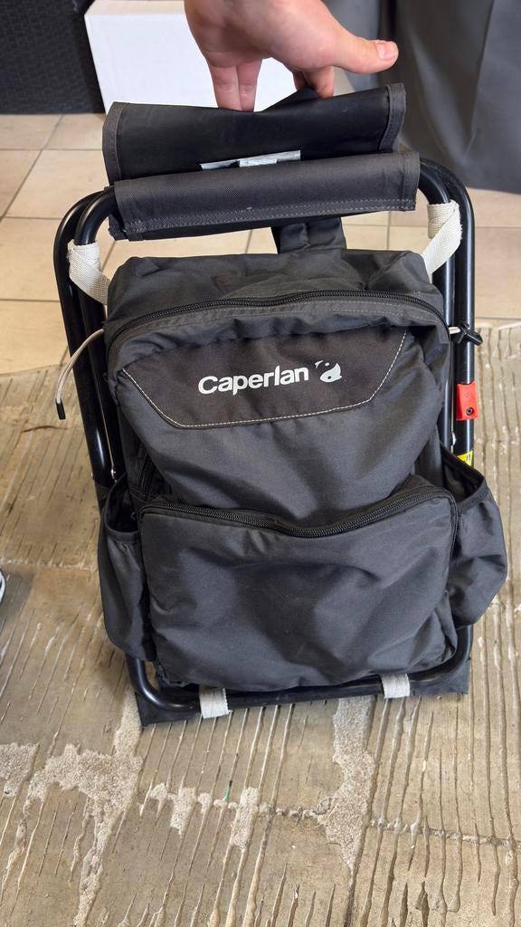 Caperlan visstoeltje/rugzak, Watersport en Boten, Ophalen of Verzenden, Gebruikt, Koffer of Tas
