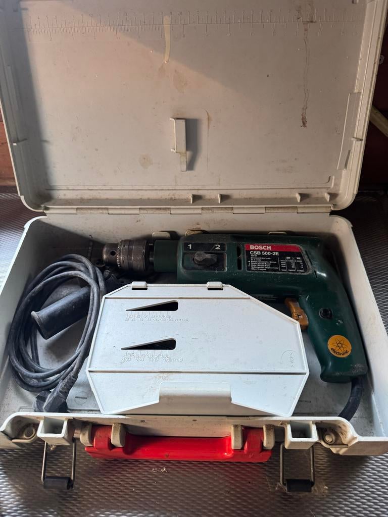 Bosch CSB 500-2E Klopboormachine in koffer, Gebruikt, Minder dan 400 watt, Klopboormechanisme, Ophalen